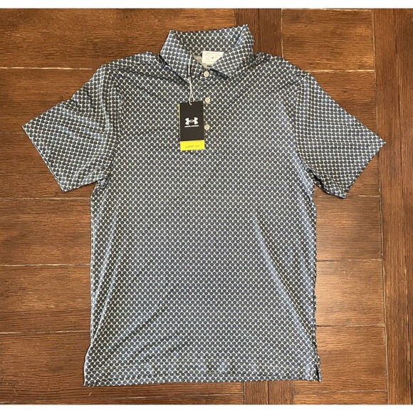 Under Armour Men's Size S Blue Playoff 3.0 Balloons Micro Golf Polo Shirt NWT - Picture 1 of 4